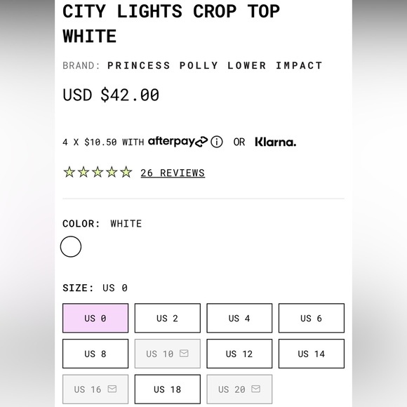 City Lights Crop Top White - Picture 6 of 8